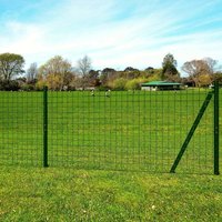 Berkfield Home Euro Fence Steel 25x1.7 m Green