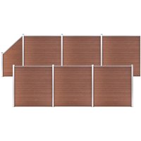 WPC Fence Set 6 Square + 1 Slanted 1138x186 cm