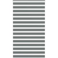 Zebra Blind Dark Grey 130x200 cm Fabric Width 125.9 cm Polyester