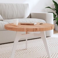 Berkfield Home Table Top Ø70x4 cm Round Solid Wood Beech in Brown | Size: 70x4 cm