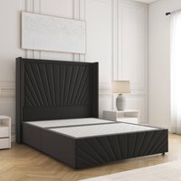 Nola Divan Bed Plush Velvet 54" Headboard & No Mattress No Drawers Double