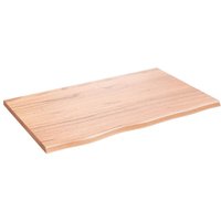 Berkfield Home Wall Shelf Light Brown 80x50x2 cm Treated Solid Wood Oak | Size: 80 x 50 x 2 cm
