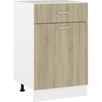 Berkfield Home Drawer Bottom Cabinet Sonoma Oak 50x46x81.5 cm Engineered Wood in Brown