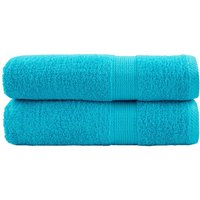 Premium Hand Towels SOLUND 2 pcs Turquoise 50x100 cm 600 gsm