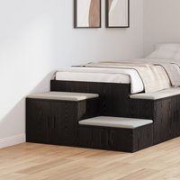 Berkfield Home Storage Cabinet Black 127x41x40 cm Engineered Wood | Size: 127 x 41 x 40 cm