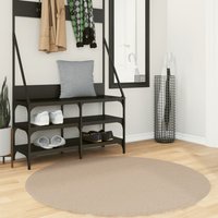 Rug HUARTE Short Pile Soft & Washable Sand √ò 120 cm