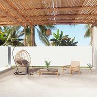 Berkfield Home Retractable Side Awning Cream 160x1000 cm in Beige
