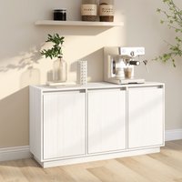 Berkfield Home Sideboard White 111x34x60 cm Solid Wood Pine | Size: 111 x 34 x 60 cm