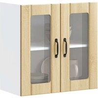 Kitchen Wall Cabinet Glass Door Lucca Sonoma Oak Engineered Wood