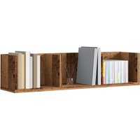 Berkfield Home CD Wall Shelf Old Wood 75x18x18 cm Engineered Wood in Brown | Size: 75 x 18 x 18 cm
