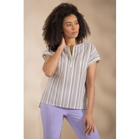 Klass. Striped Seersucker Top