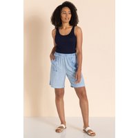 Klass. Animal Print Pull On Linen Blend Shorts