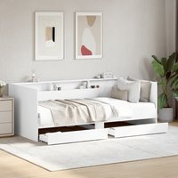 Berkfield Home Daybed with Drawers without Mattress White 75x190 cm Small Single