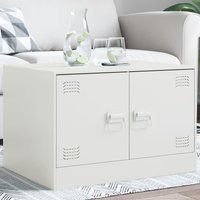 Berkfield Home Coffee Table White 67x50x44 cm Steel | Size: 67 x 50 x 44 cm