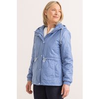 Anna Rose Women's Quilted Hooded Jacket in Light Blue | Size: 18