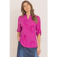 Klass. Women's Pink Cotton Applique Shirt - Size 18