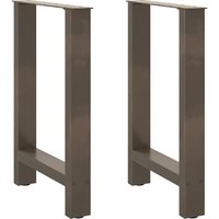 Berkfield Home Coffee Table Legs Natural Steel 2 pcs 50x(72-73) cm Steel in Grey