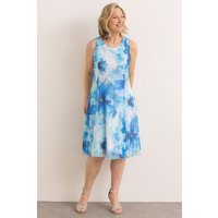 Sleeveless Floral Print Shift Dress