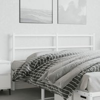 Berkfield Home Metal Headboard White 160 cm