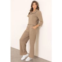 Klass. Wide Leg Pleated Knit Trousers