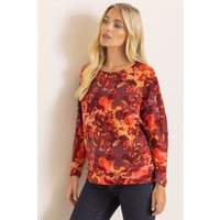 Klass. Paisley Print Batwing Knit Top