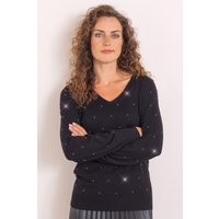 Anna Rose Embellished V Neck Knitted Top