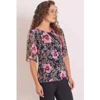 Floral Bias Cut Top