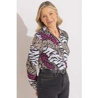 Anna Rose Embellished Animal Print Blouse
