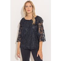 Klass. Embroidered Lace Bardot Top