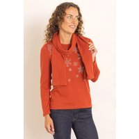 Snowflake Embellished Jumper Scarf
