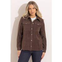 Klass. Women's Textured Brown Button Jacket
