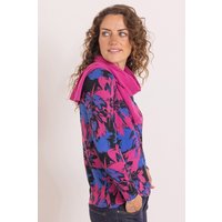 Floral Print Brushed Knit Top Scarf