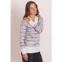 Anna Rose Women's V Neck Stripe Jumper