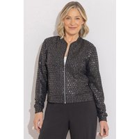 Anna Rose Embellished Bomber Jacket in Black