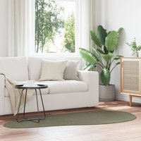 Rug HUARTE Short Pile Soft & Washable Forest Green 100x200 cm