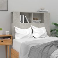 Berkfield Home Headboard Cabinet Concrete Grey 100x18.5x104.5 cm