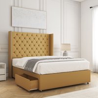 Olivia Plush Divan Bed 54" Headboard 2 Drawers Footend & No Mattress Super King