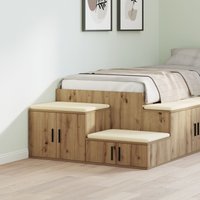Berkfield Home Storage Cabinet in Artisan Oak - 108x41x40 cm - Made from Engineered Wood in Brown | Size: 108 x 41 x 40 cm