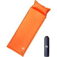 Berkfield Home Self Inflating Camping Mattress with Pillow 1-Person Orange