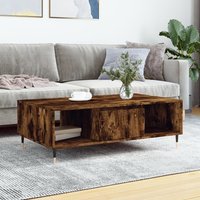 Berkfield Home Coffee Table Smoked Oak 104x60x35 cm Engineered Wood in Brown | Size: 104 x 60 x 35 cm