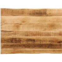 Berkfield Home Table Top Live Edge 80x60x3.8 cm Solid Wood Rough Mango in Brown