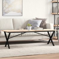 Berkfield Home Coffee Table Legs X-Frame 140x30x43 cm Cast Iron in Black | Size: 140 x 30 x 43 cm