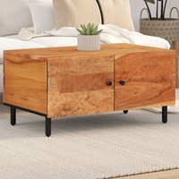 Berkfield Home Coffee Table 80x50x40 cm Solid Wood Acacia in Brown | Size: 80 x 50 x 40 cm