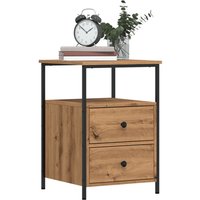 Berkfield Home Bedside Cabinet Artisan Oak 34x35.5x50 cm Engineered Wood in Brown
