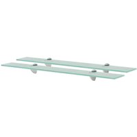 Berkfield Home Floating Shelves 2 pcs Glass 70x10 cm 8 mm in Clear