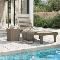 Berkfield Home Sun Lounger Light Brown 155x58x83 cm Polypropylene | Size: 155 x 58 x 83 cm
