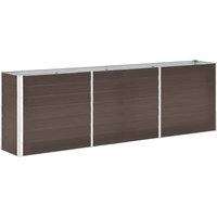Berkfield Home Garden Raised Bed Galvanised Steel 240x40x77 cm Brown | Size: 240 x 40 x 77 cm
