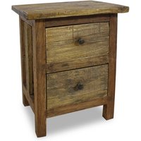 Berkfield Home Nightstand Solid Reclaimed Wood 40x30x51 cm in Brown | Size: 40 x 30 x 51 cm