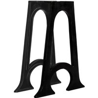 Berkfield Home Dining Table Legs 2 pcs with Arched Base A-Frame Cast Iron in Black