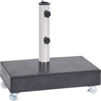 Berkfield Home Umbrella Base Black 45x25x8 cm Granite | Size: 45 x 25 x 8 cm